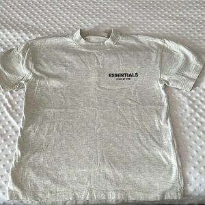 Essentials fear of God boys oatmeal colored shirt, size 12 ￼